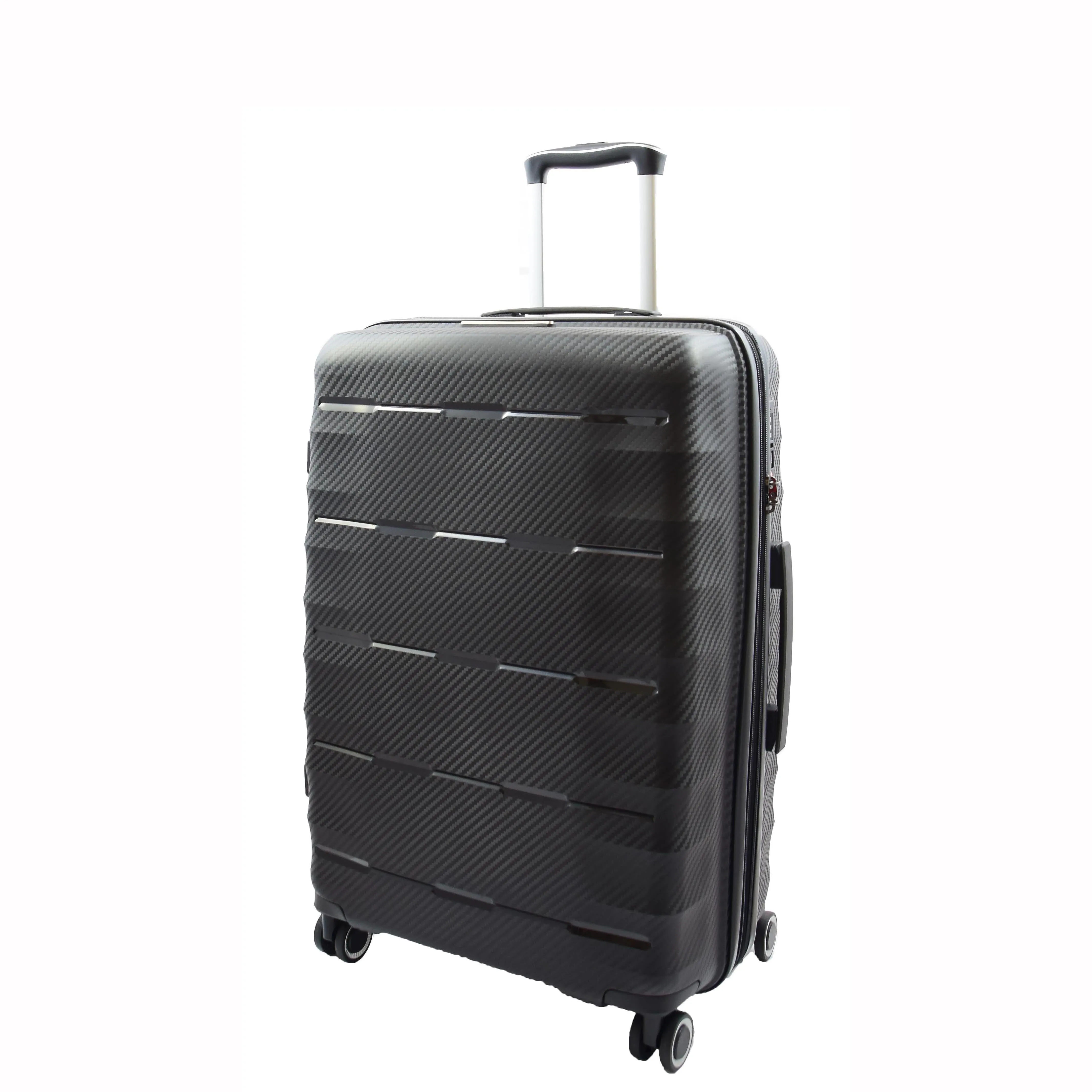 8 Wheeled Expandable ABS Luggage Miyazaki Black