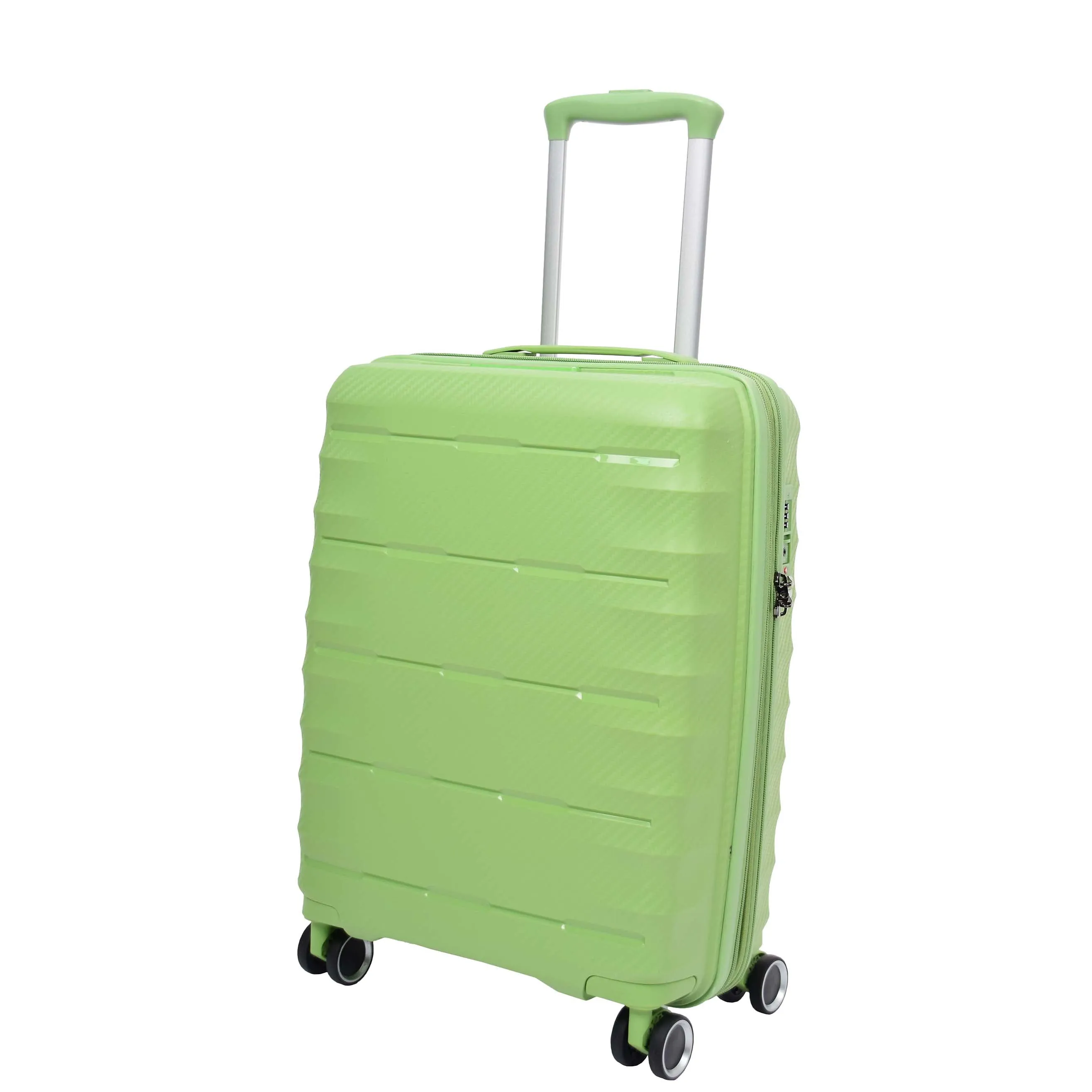 8 Wheeled Expandable ABS Luggage Miyazaki Lime Green