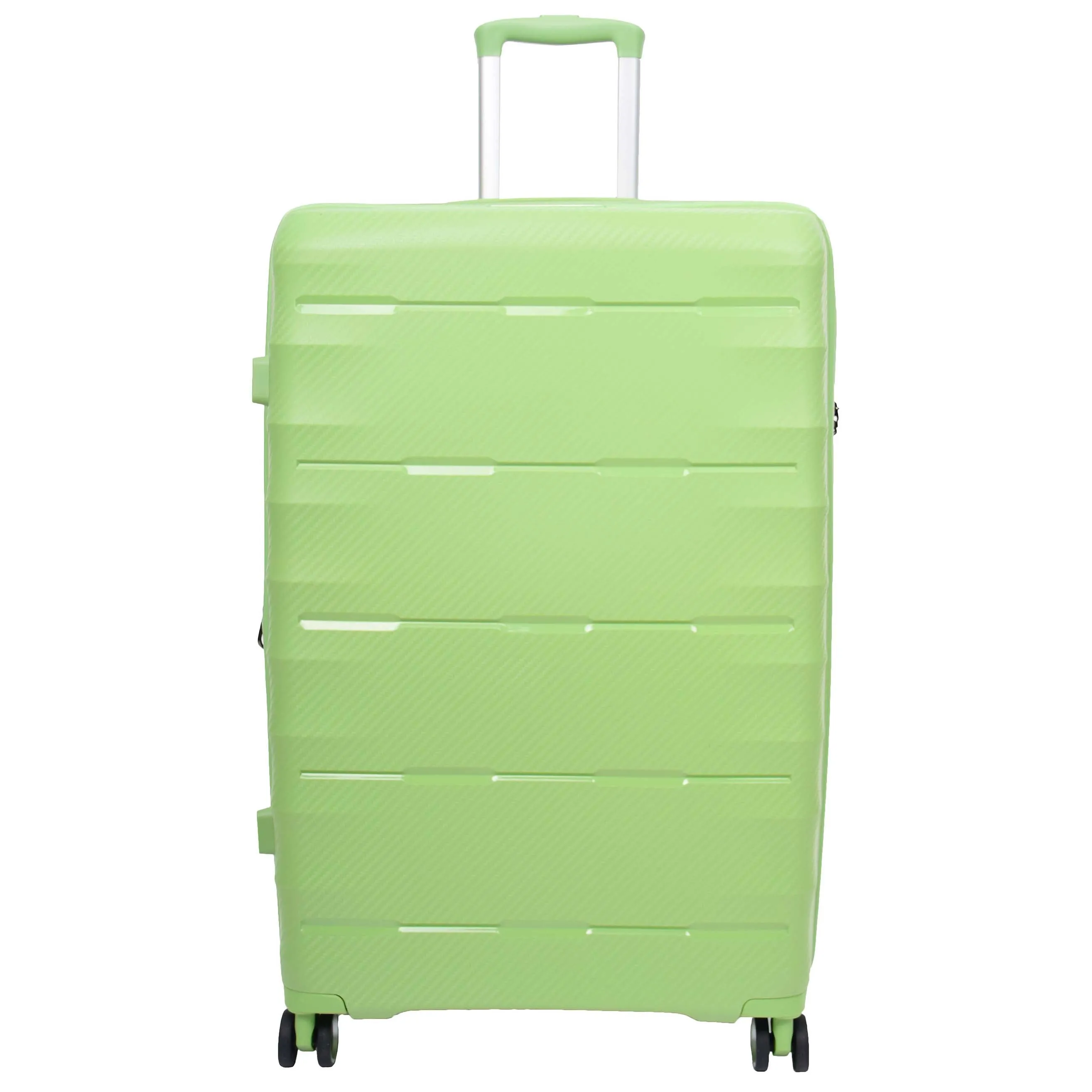 8 Wheeled Expandable ABS Luggage Miyazaki Lime Green