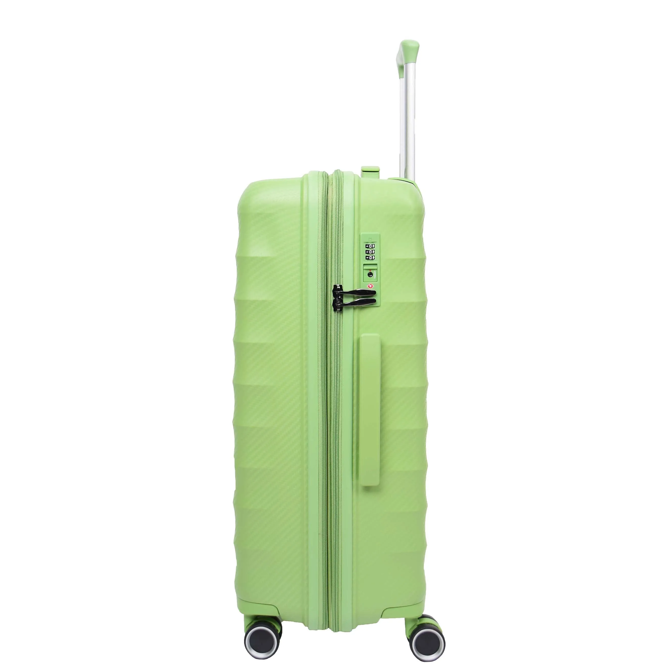 8 Wheeled Expandable ABS Luggage Miyazaki Lime Green