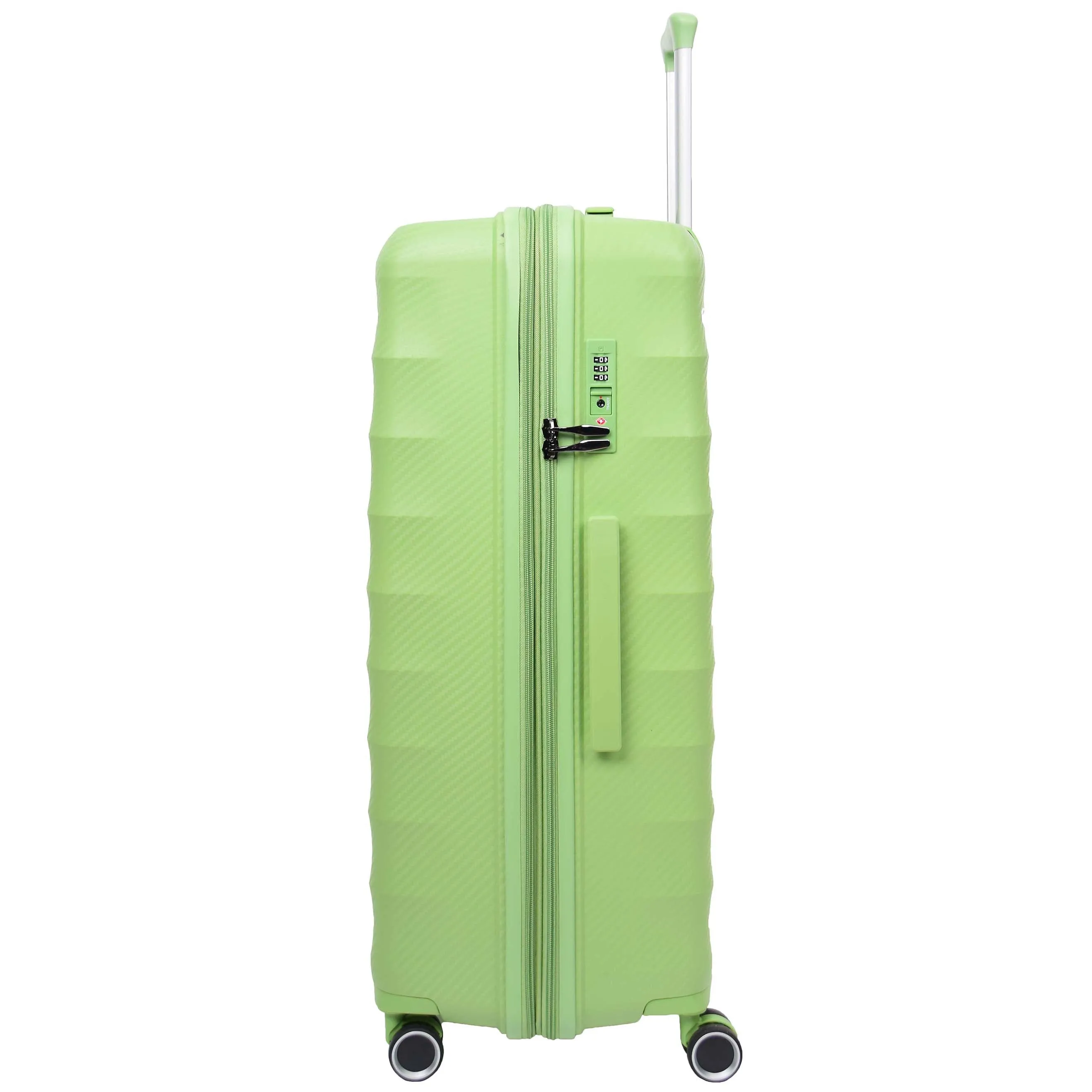 8 Wheeled Expandable ABS Luggage Miyazaki Lime Green