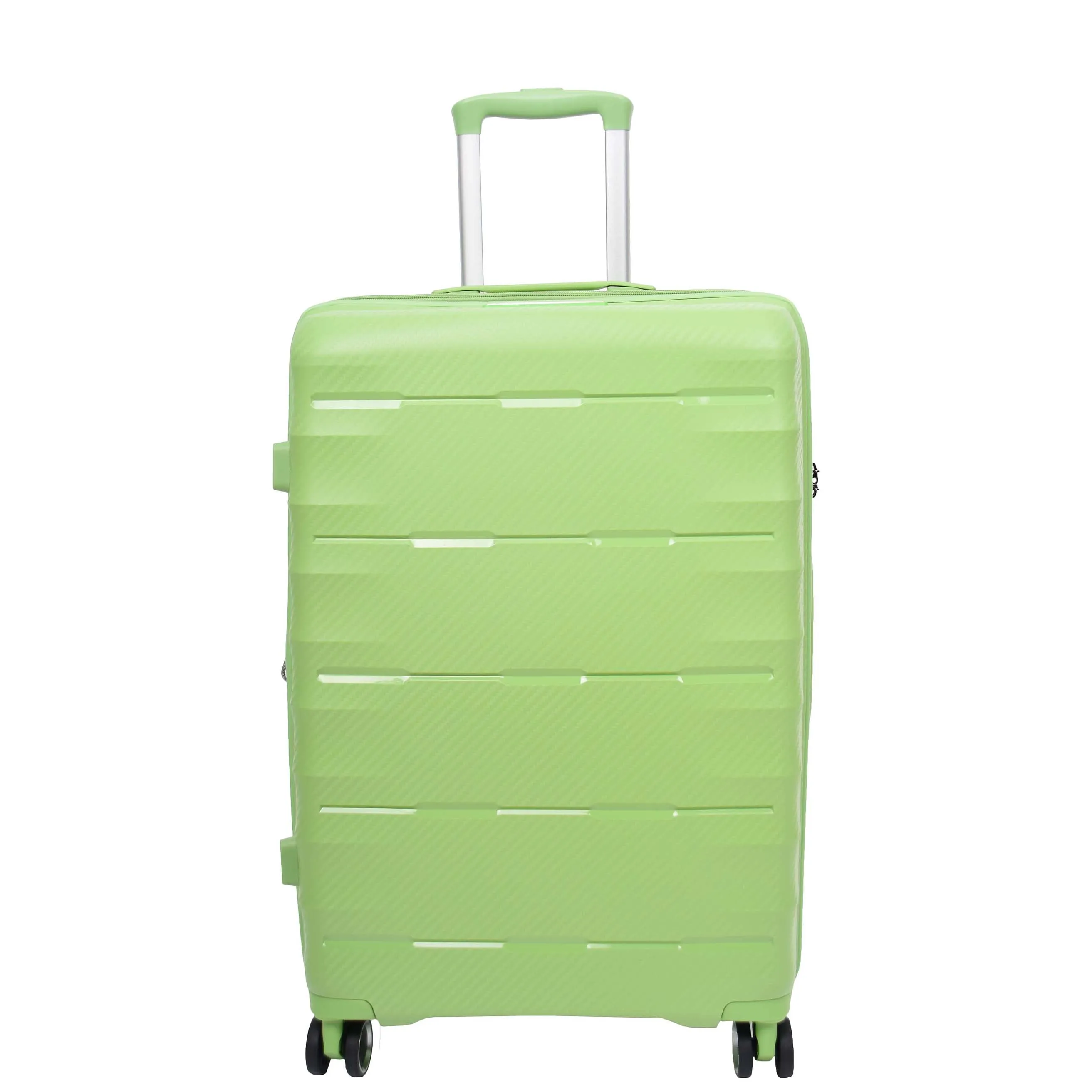 8 Wheeled Expandable ABS Luggage Miyazaki Lime Green