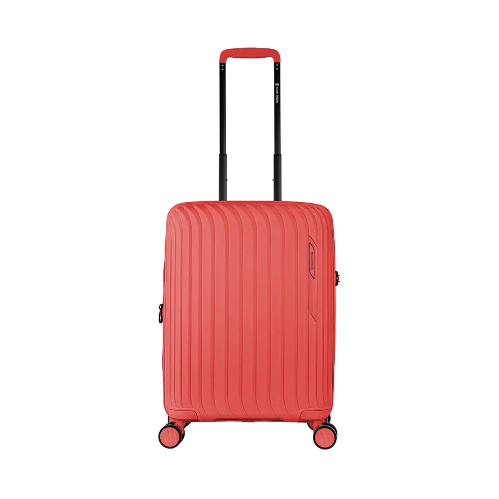 ALAIN DELON AD-1016 20" Polypropylene Double-Wheel Expandable Hard Case Spinner - Red