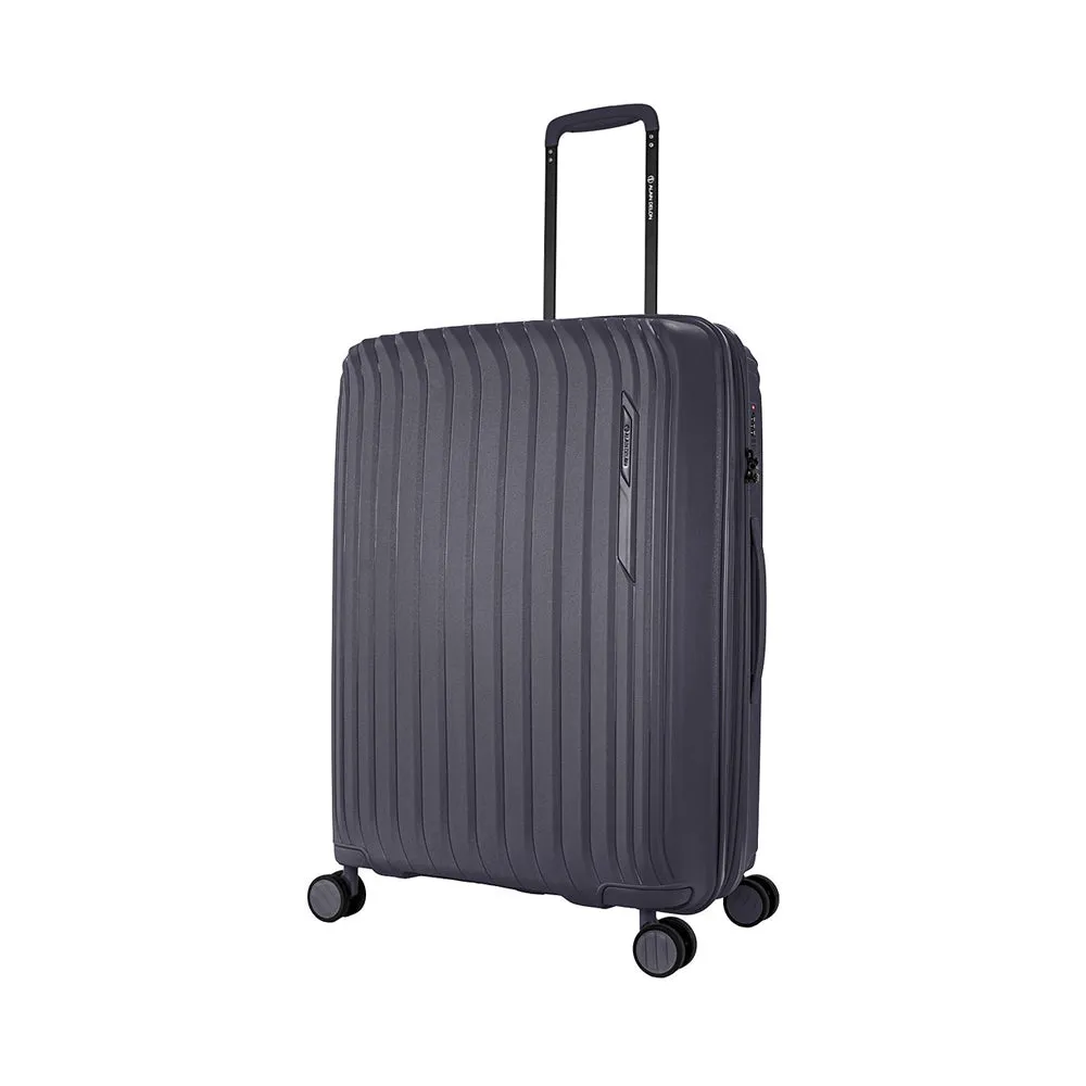 ALAIN DELON AD-1016 24" Polypropylene Double-Wheel Expandable Hard Case Spinner - Grey