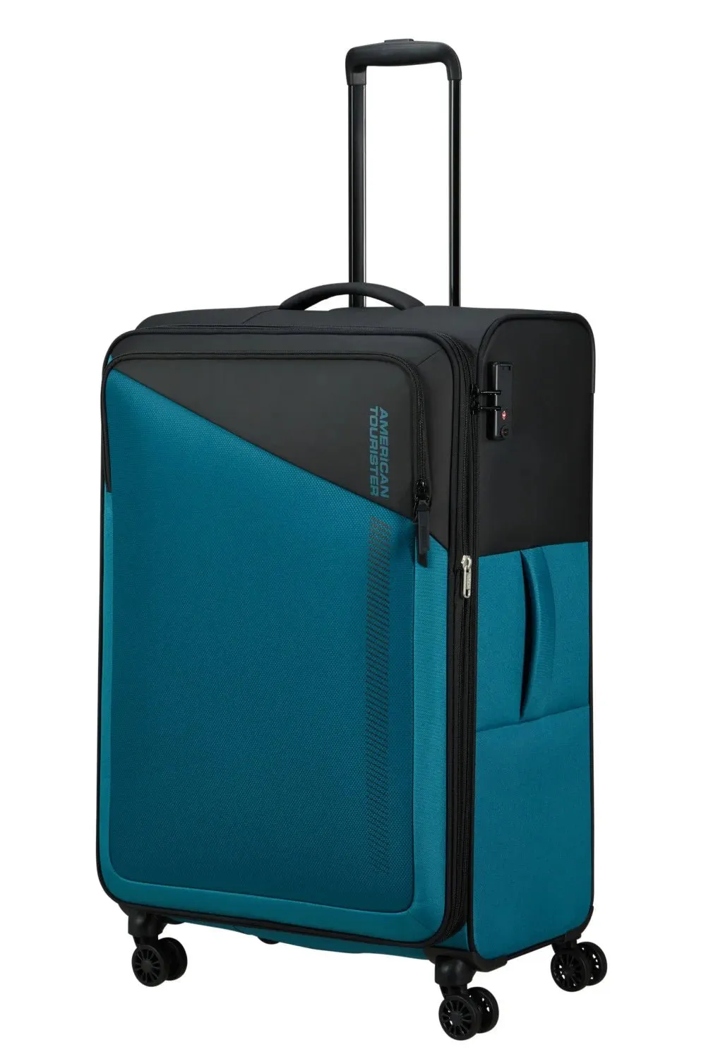 American Tourister Daring Dash 77cm Large Spinner - Expandable | Black/Blue