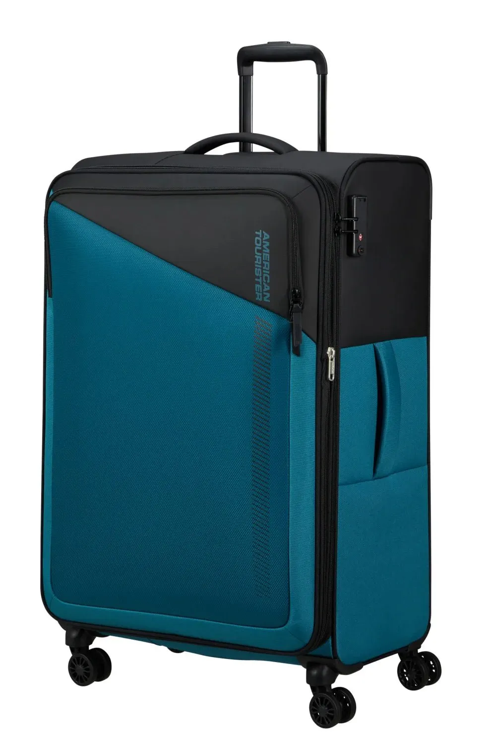 American Tourister Daring Dash 77cm Large Spinner - Expandable | Black/Blue