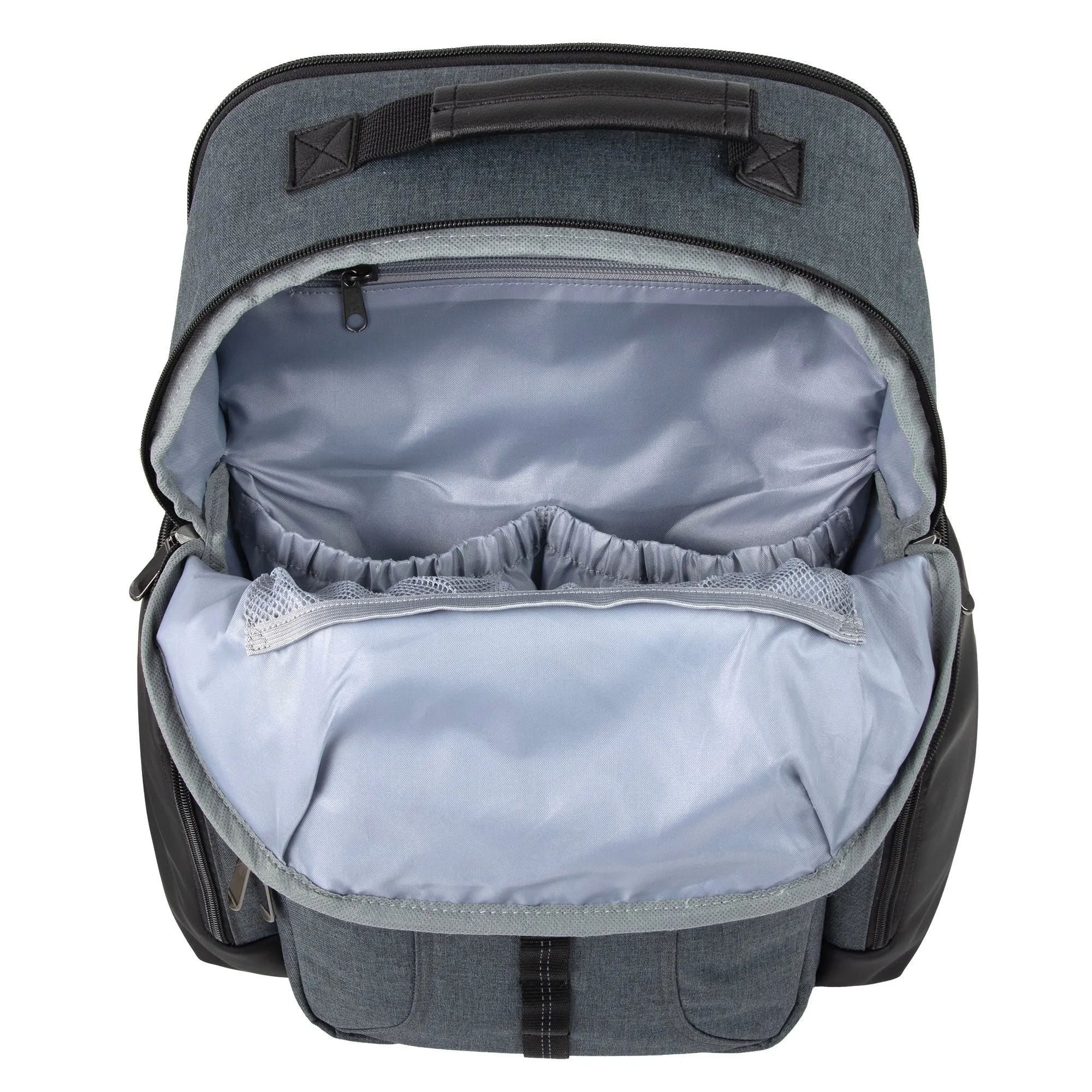 Baby Essentials Two-Tone Diaper Bag Backpack w Changing Pad - Grey