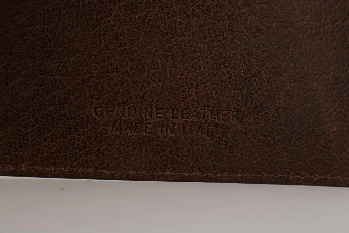 Billionaire Italian Couture Brown Leather Cardholder Wallet