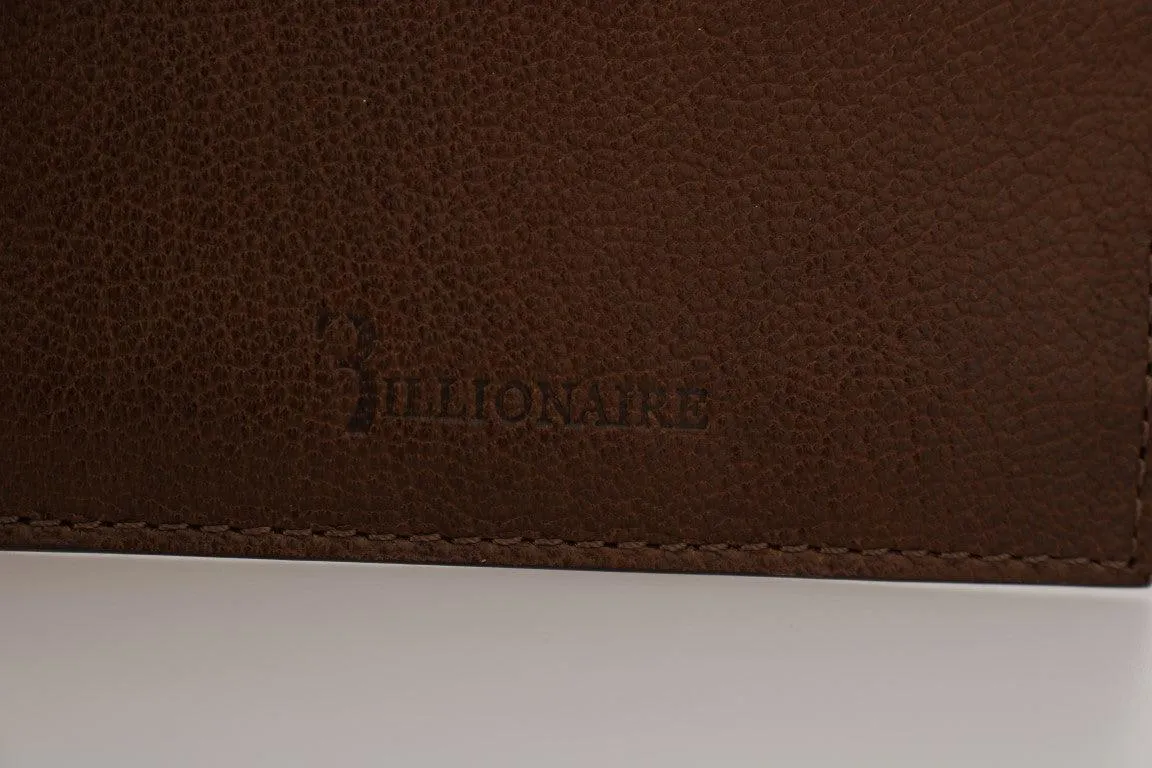 Billionaire Italian Couture Brown Leather Cardholder Wallet