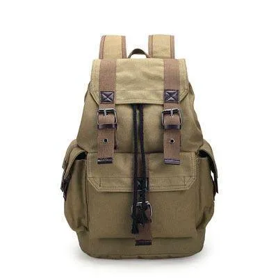 Canvas Men's Backpack School Rucksack Men Drawstring Cool Backpacks Women Travel Shoulder Teenagers Laptop Back Pack