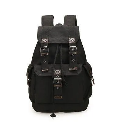 Canvas Men's Backpack School Rucksack Men Drawstring Cool Backpacks Women Travel Shoulder Teenagers Laptop Back Pack