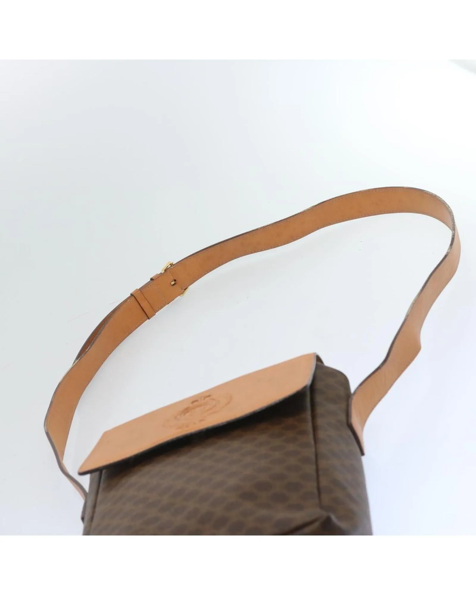 CELINE Cabas Shoulder Bag in Brown and Tan