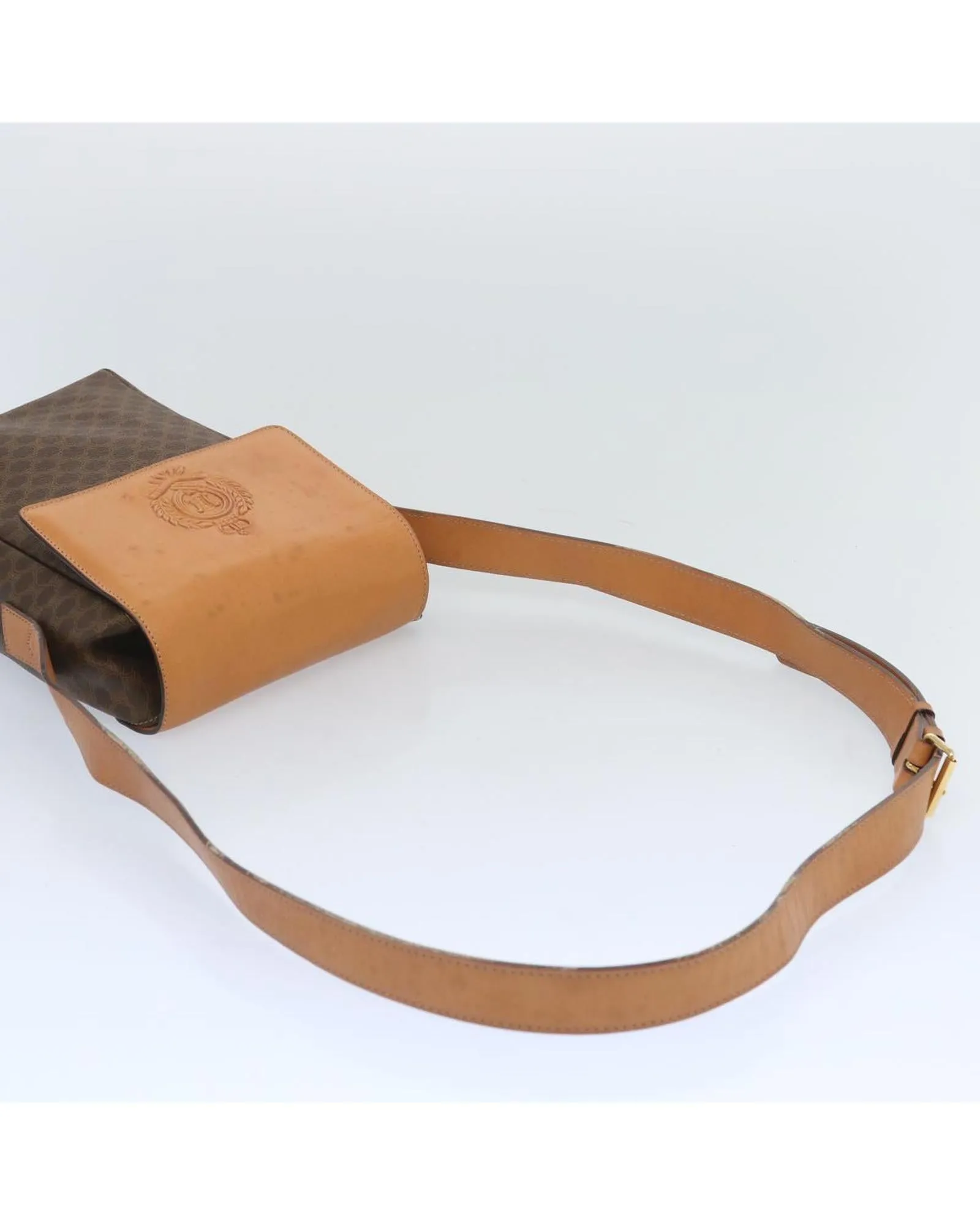 CELINE Cabas Shoulder Bag in Brown and Tan