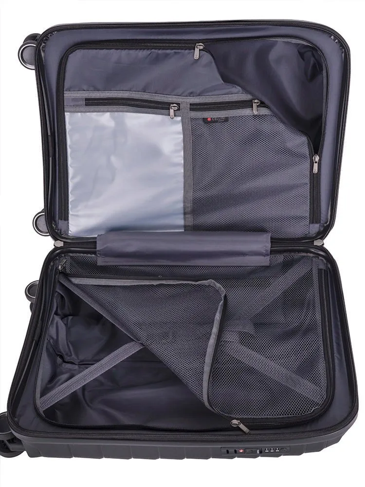 Cellini Grande 4 Wheel Carry-on Trolley Case | Black