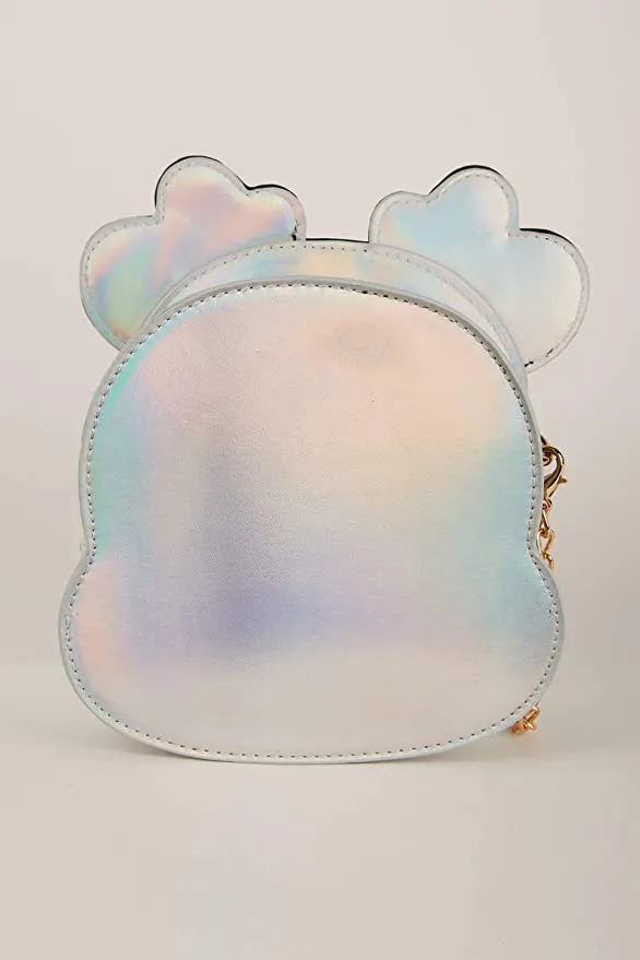 Christmas Reindeer Holographic Glitter Crossover Bag