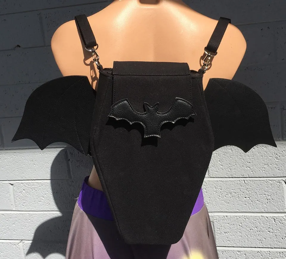 Coffin Purse/Backpack with or without Bat Wings