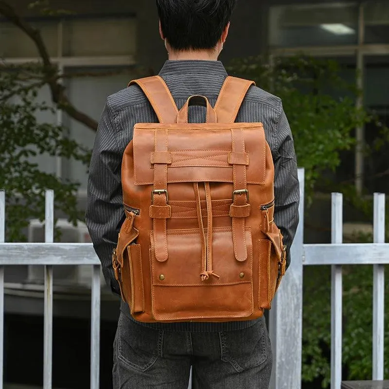 Cool Backpacks - Leather Laptop School Daypack - 2028