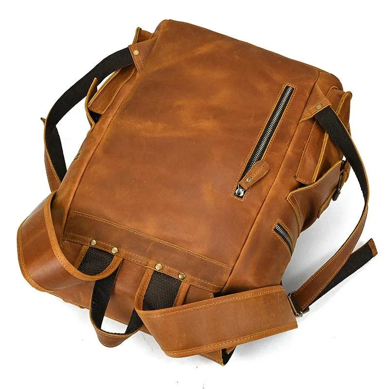 Cool Backpacks - Leather Laptop School Daypack - 2028