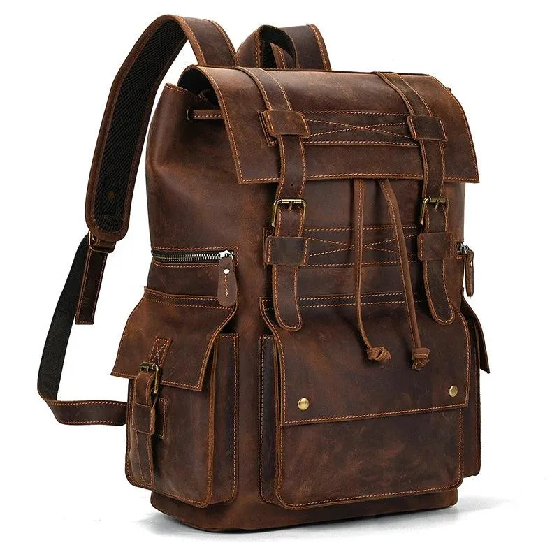 Cool Backpacks - Leather Laptop School Daypack - 2028