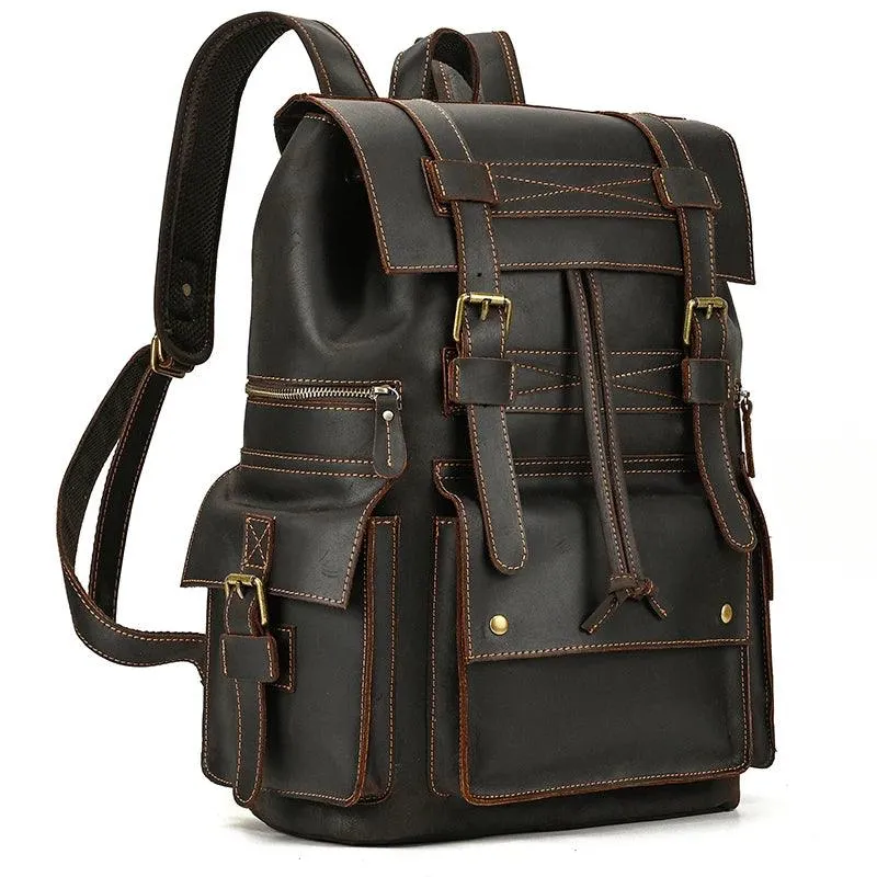 Cool Backpacks - Leather Laptop School Daypack - 2028