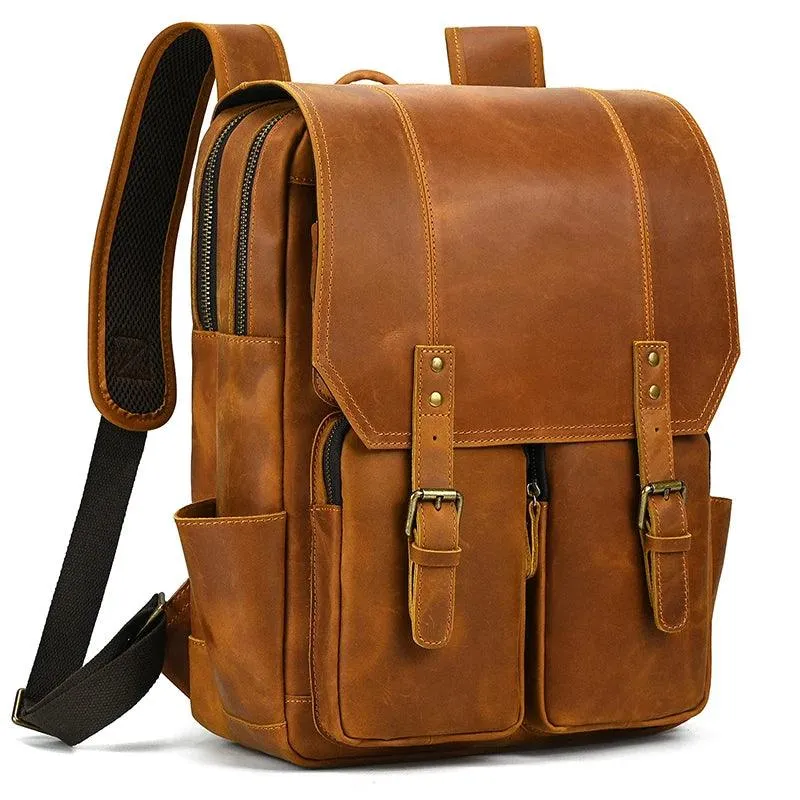 Cool Backpacks - Leather Laptop School Daypack - 2028