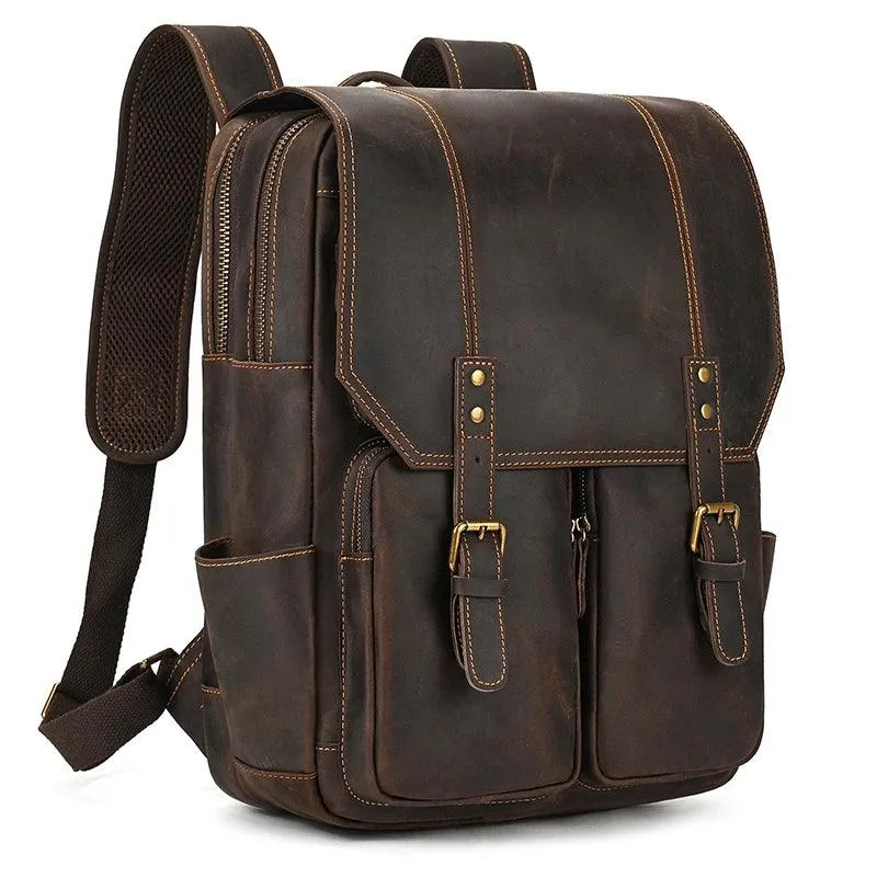 Cool Backpacks - Leather Laptop School Daypack - 2028