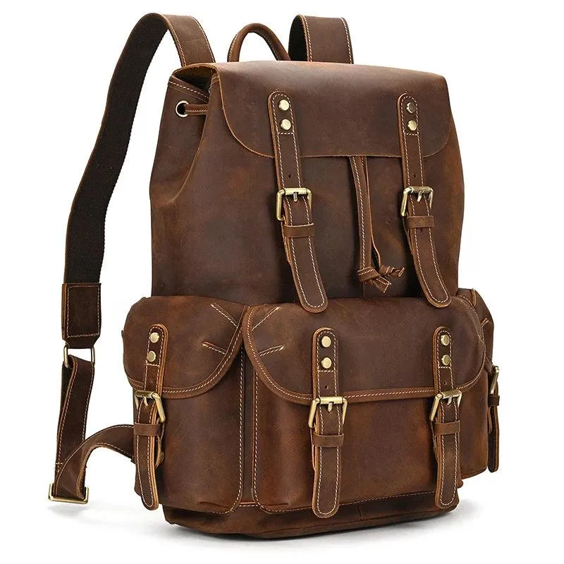 Cool Backpacks - Leather Laptop School Daypack - 2028