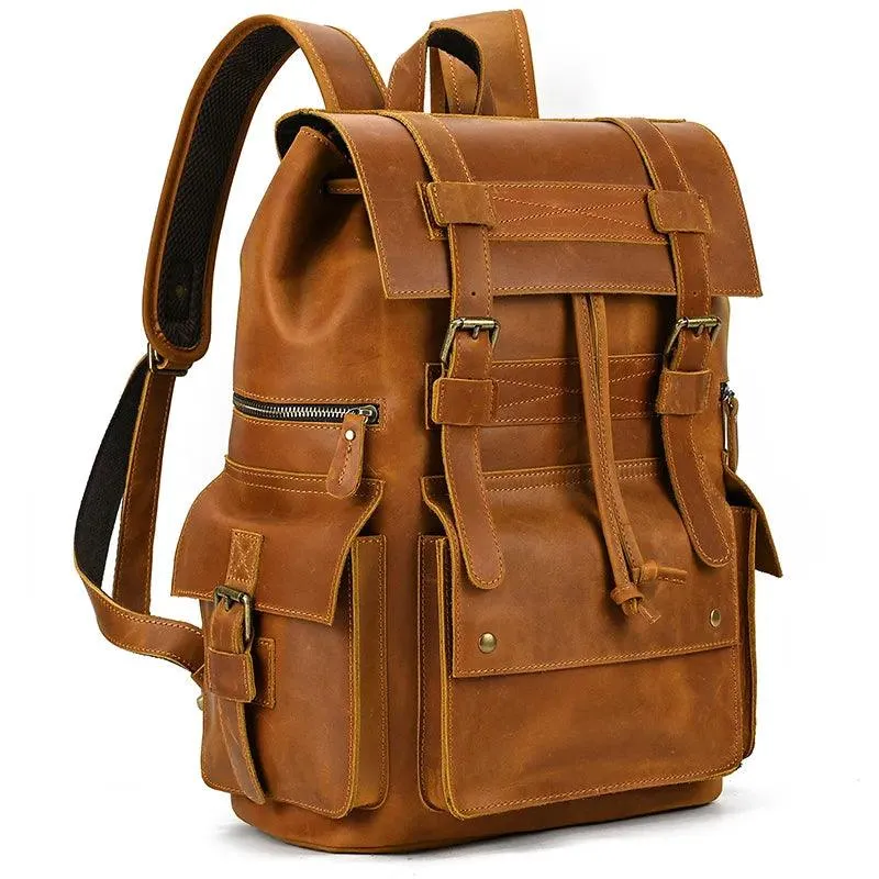 Cool Backpacks - Leather Laptop School Daypack - 2028