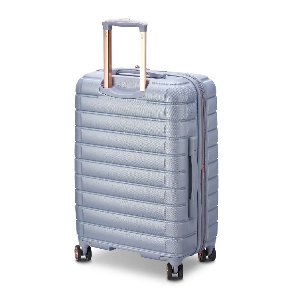 Delsey Shadow 66cm Expandable Medium Luggage - Platinum