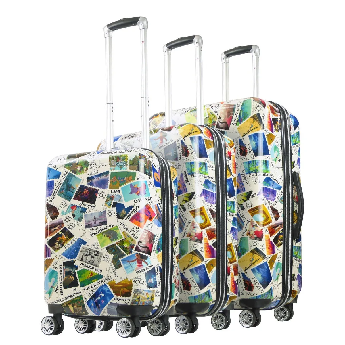 Disney Stamps 3pc Expandable Spinner Luggage Set