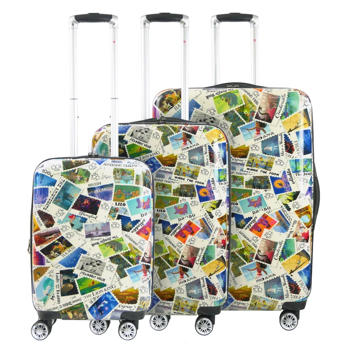 Disney Stamps 3pc Expandable Spinner Luggage Set