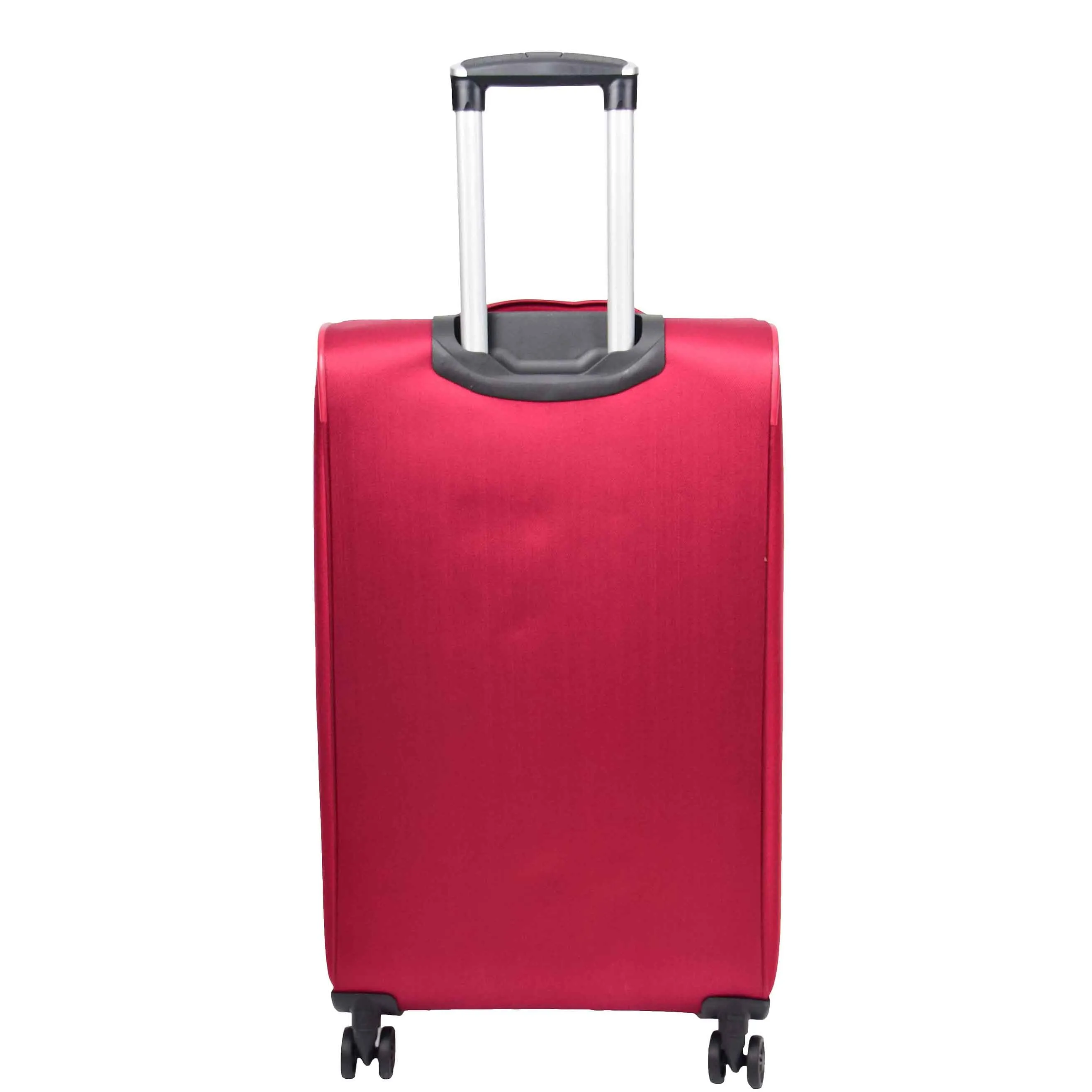 Expandable Four Wheel Soft Suitcase Luggage York Red