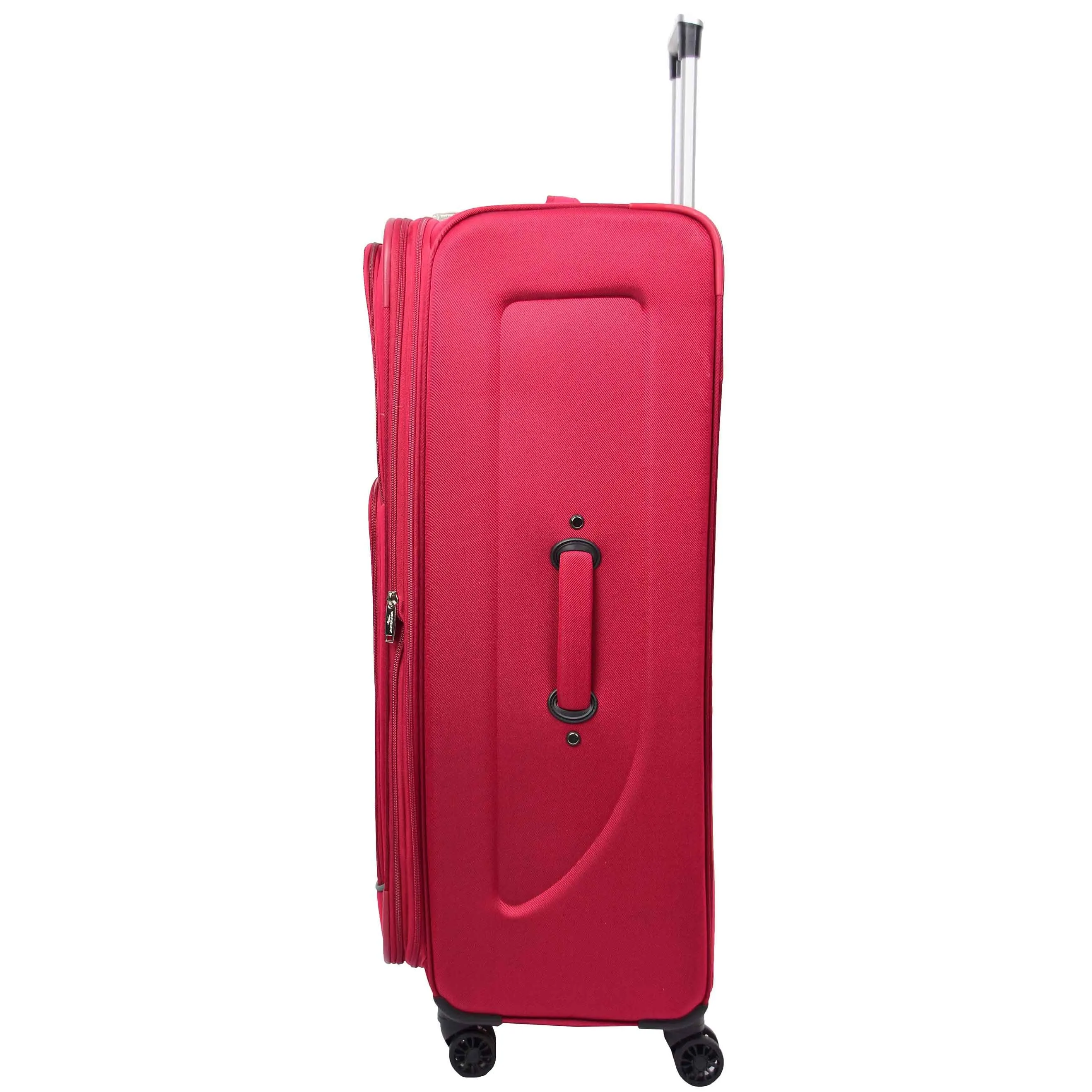 Expandable Four Wheel Soft Suitcase Luggage York Red