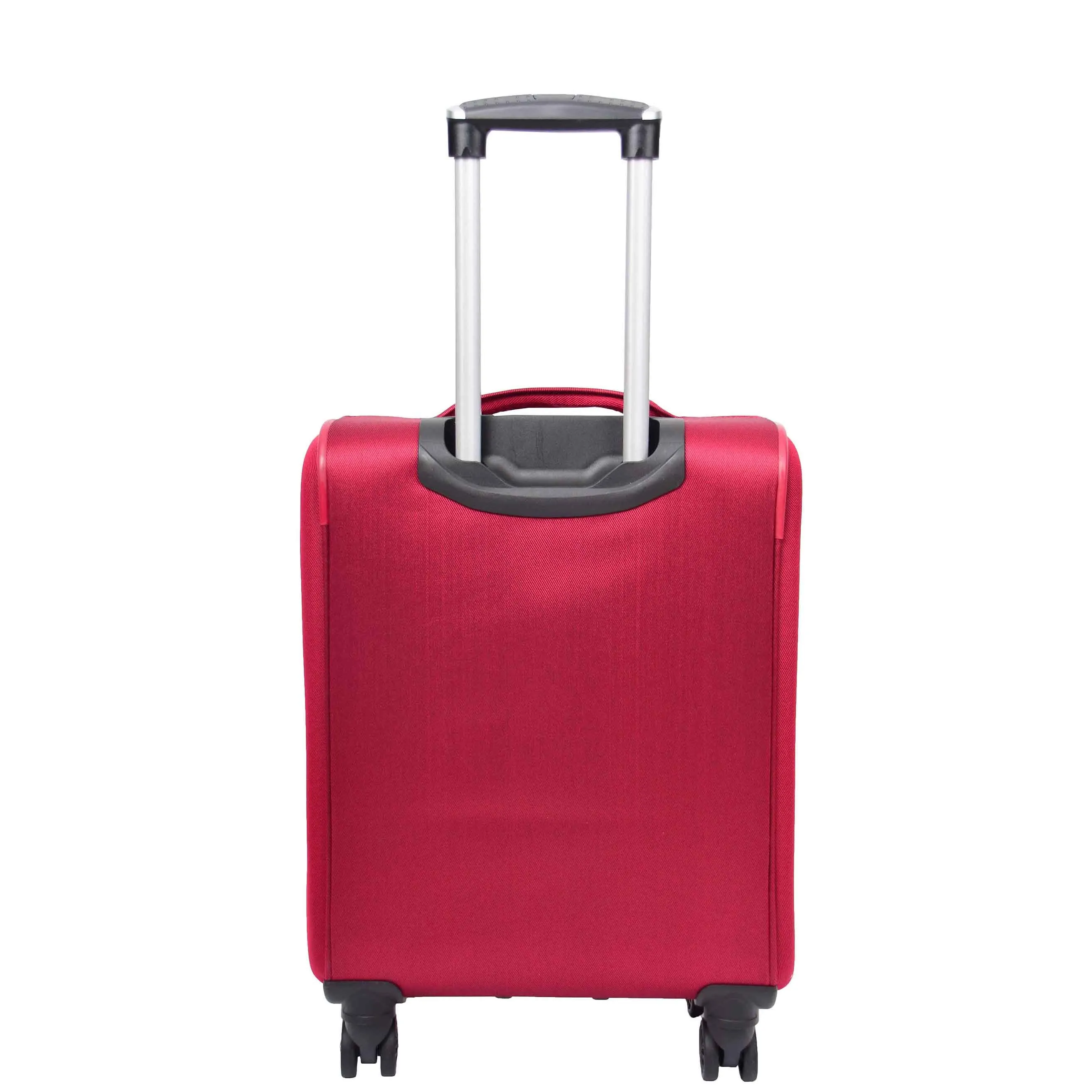 Expandable Four Wheel Soft Suitcase Luggage York Red