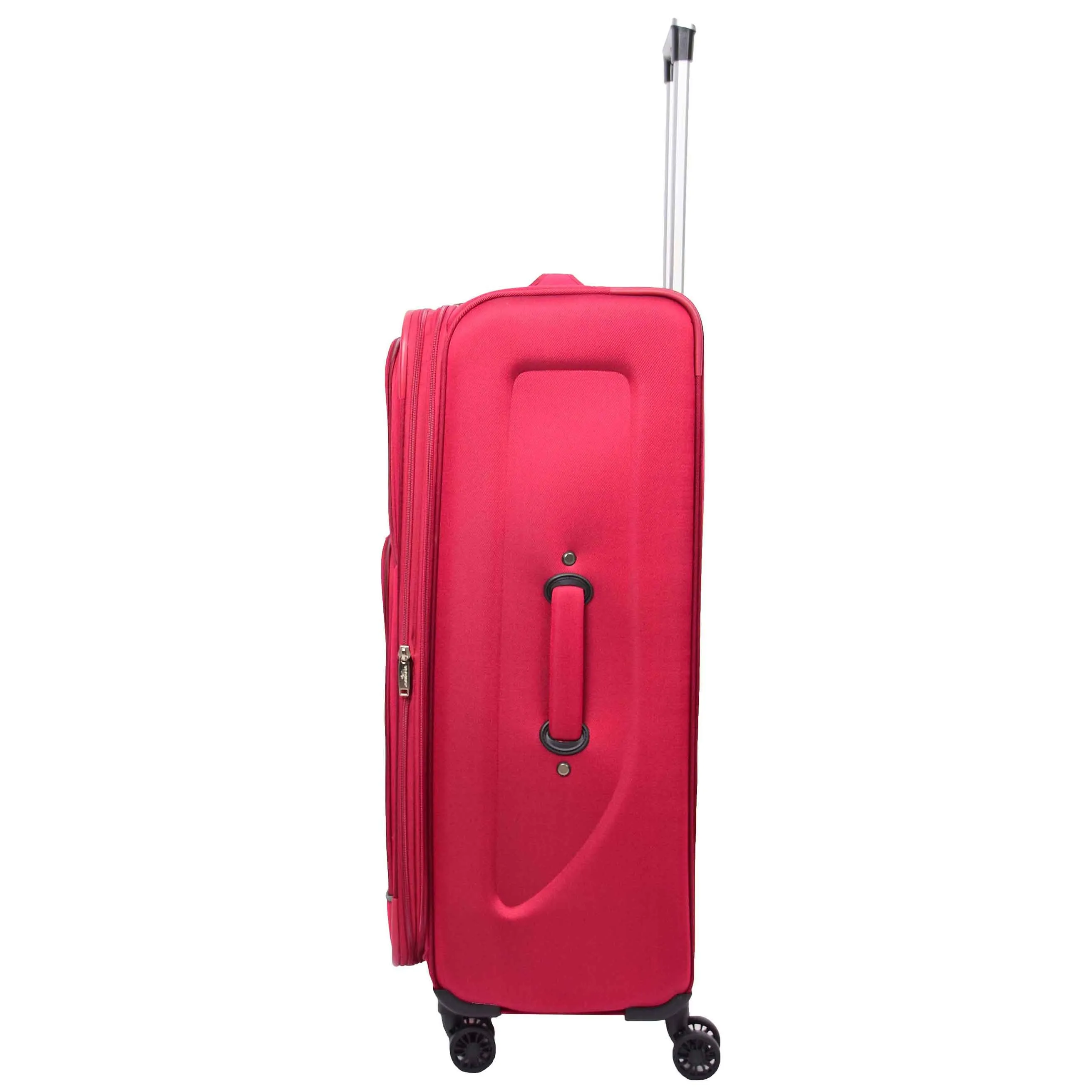 Expandable Four Wheel Soft Suitcase Luggage York Red