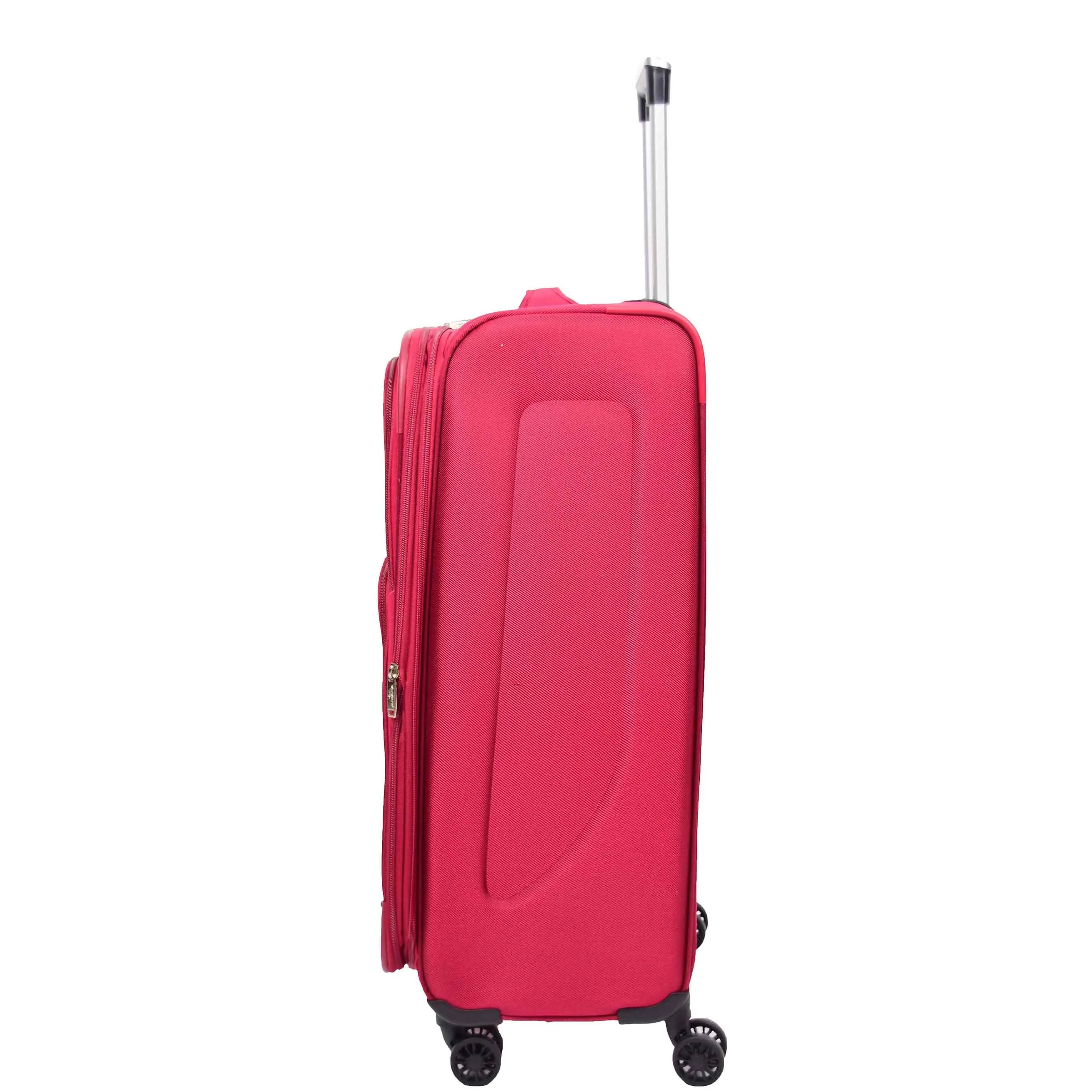 Expandable Four Wheel Soft Suitcase Luggage York Red