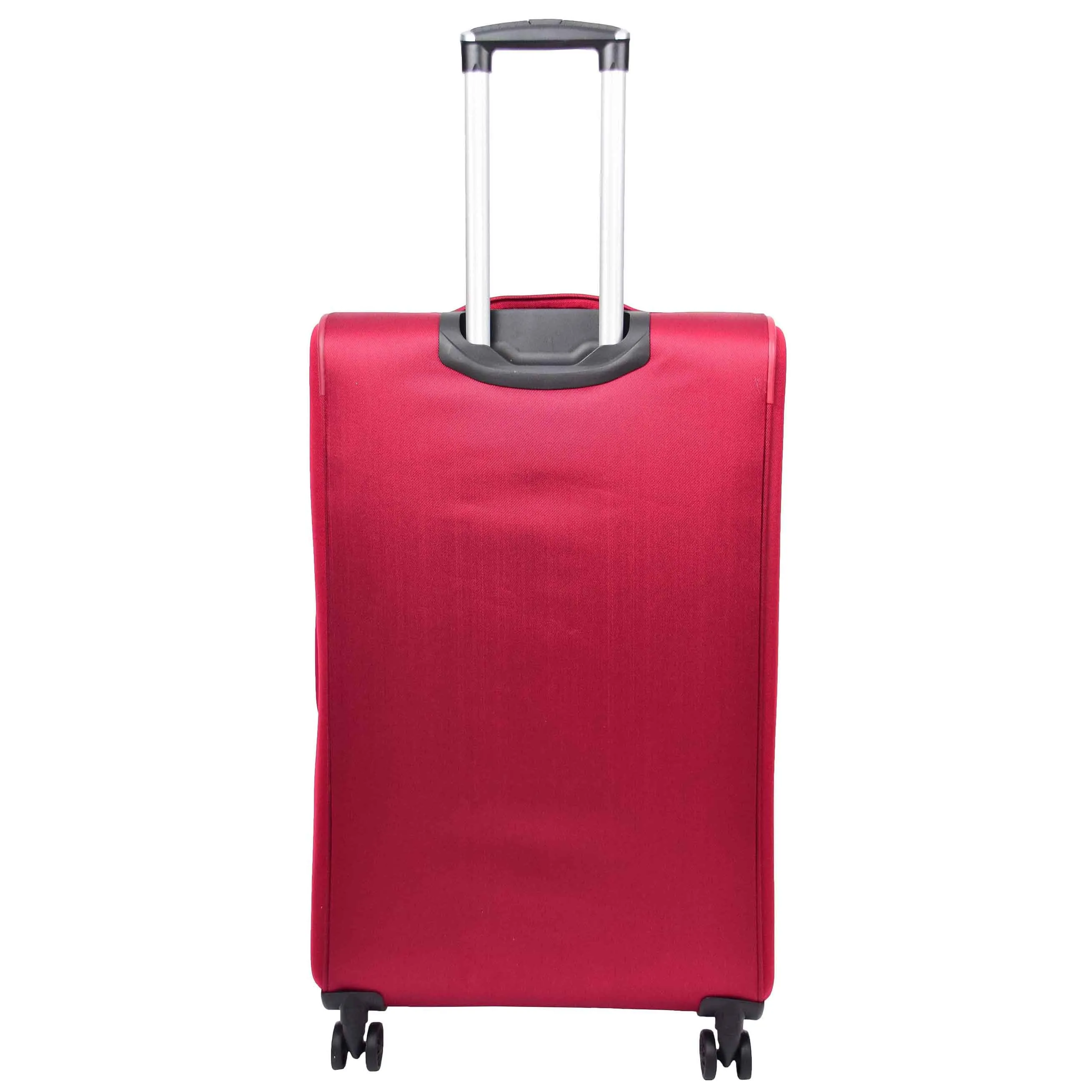 Expandable Four Wheel Soft Suitcase Luggage York Red