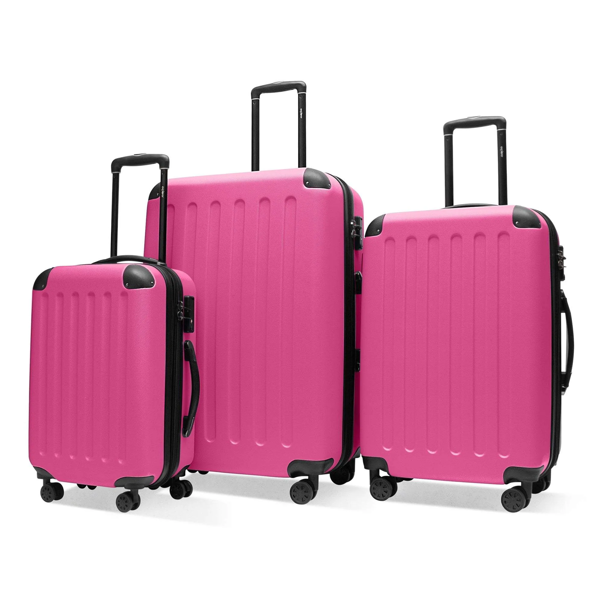 Explorer Pop Collection 3 Piece Expandable Spinner Luggage Set