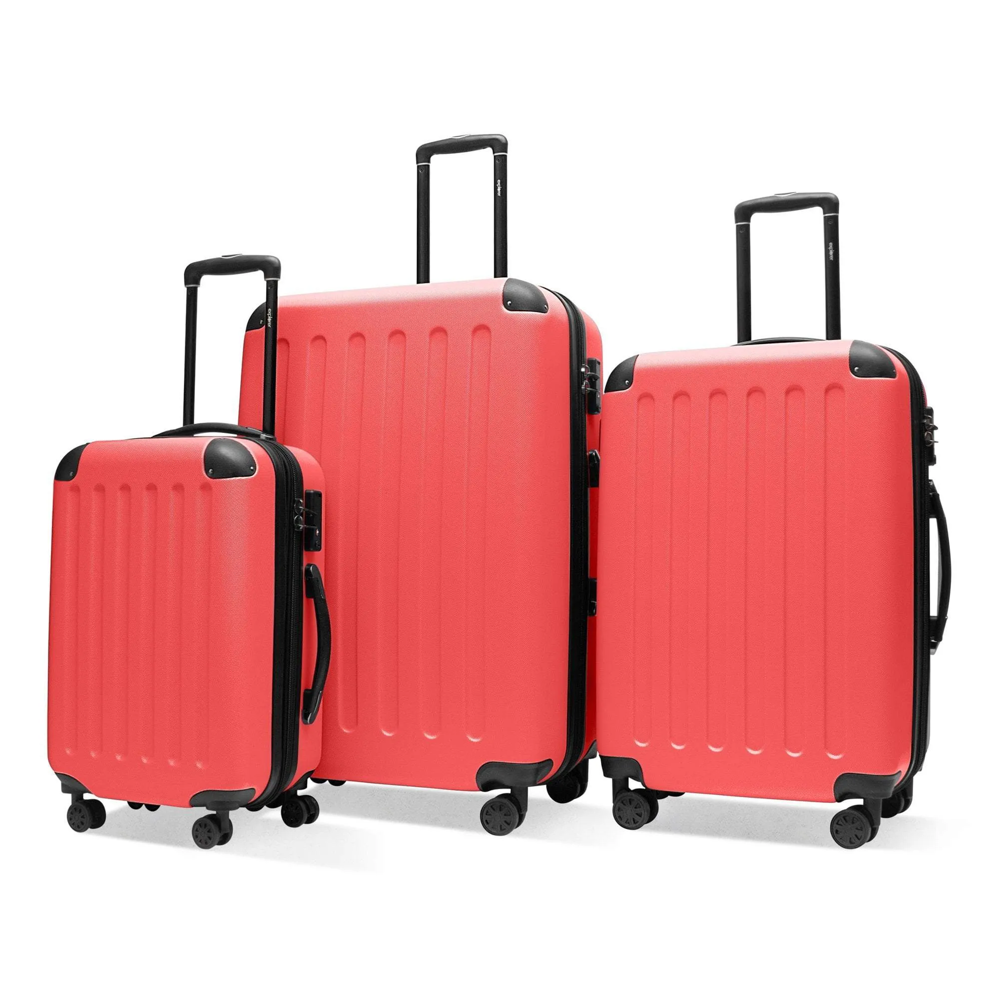 Explorer Pop Collection 3 Piece Expandable Spinner Luggage Set