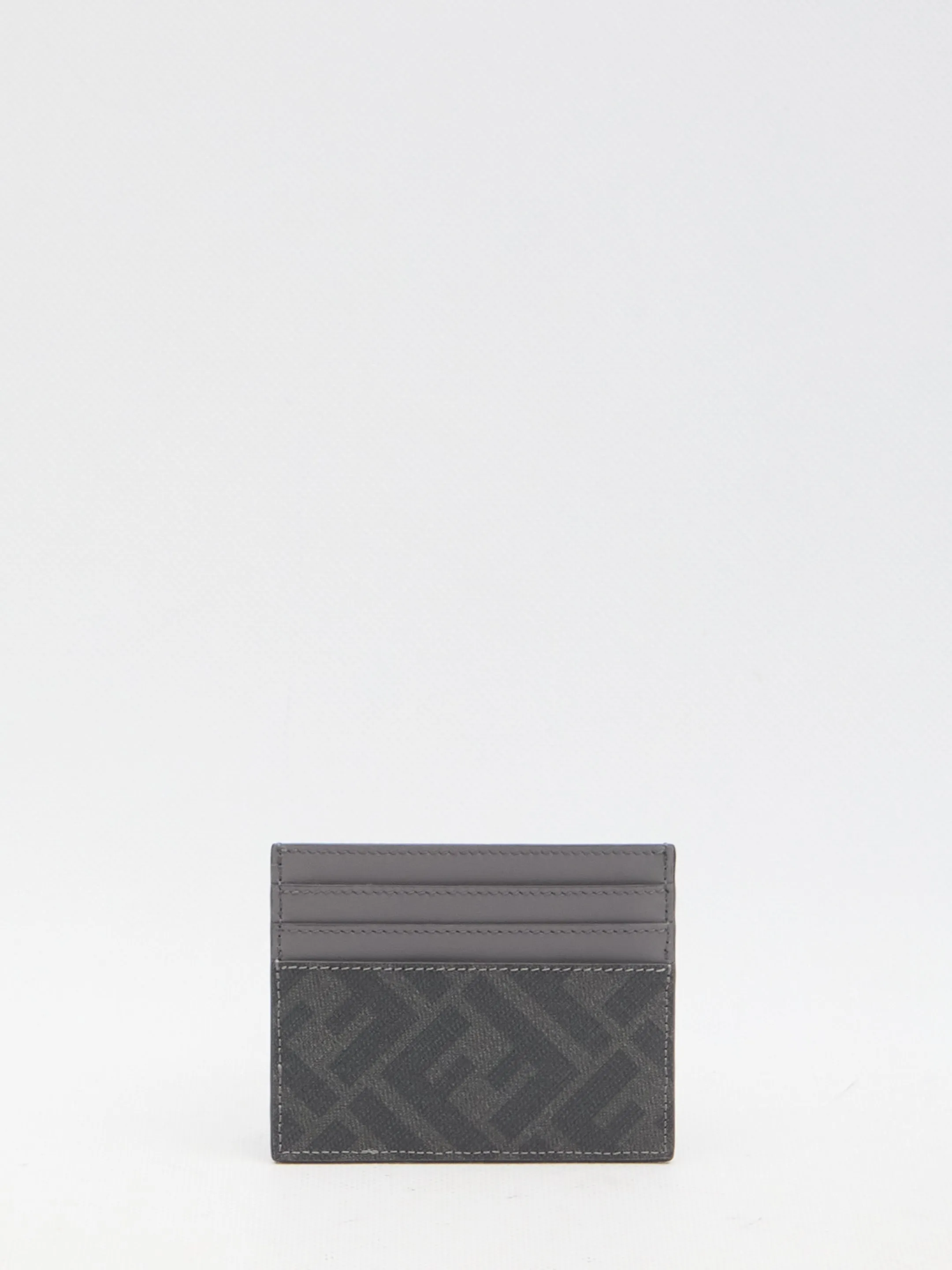 Fendi FF Diagonal Cardholder In Gray