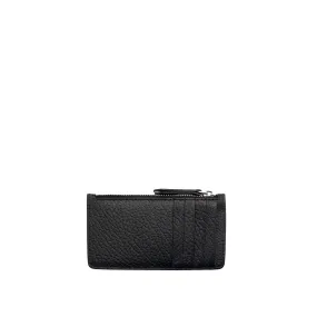 Four Stitch Zip Cardholder Black