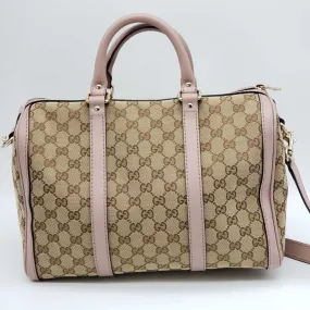 Gucci Canvas Vintage Medium Boston Shoulder, Crossbody & Hand Bag