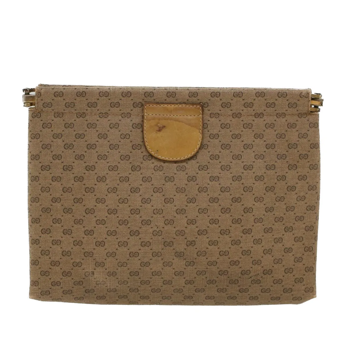 GUCCI Micro GG Canvas Clutch Bag PVC Leather Beige 67-039-5229  ep1090