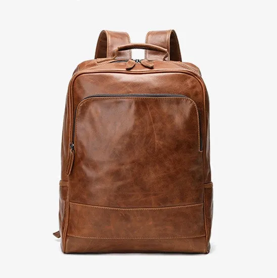 Handmade Backpack Men Full Grain Leather Backpack Cool Backpack 