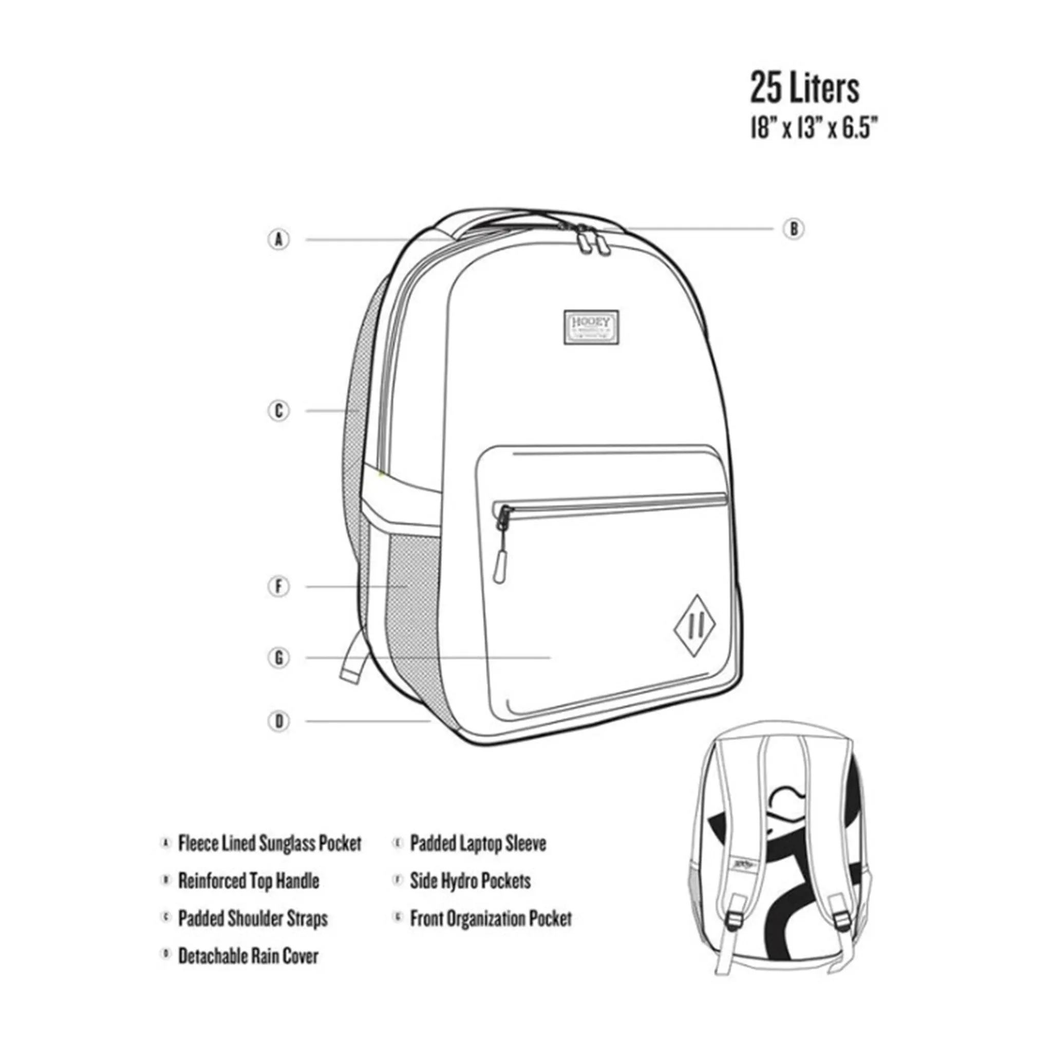 Hooey Recess Red/Tan/Black Backpack