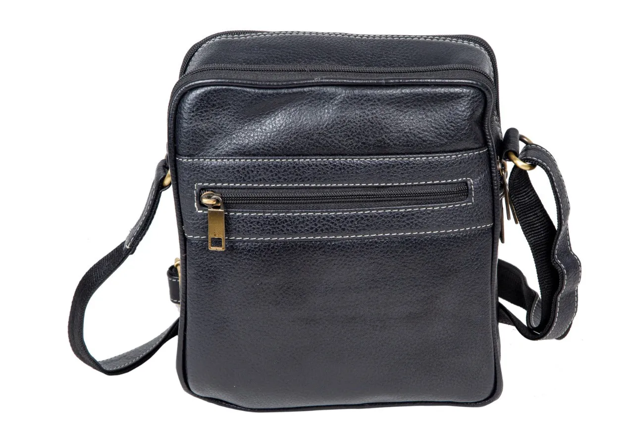 LEATHER SLING BAG 998918 (BLACK)