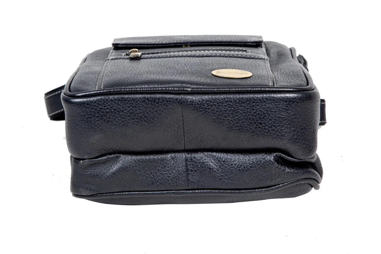 LEATHER SLING BAG 998918 (BLACK)