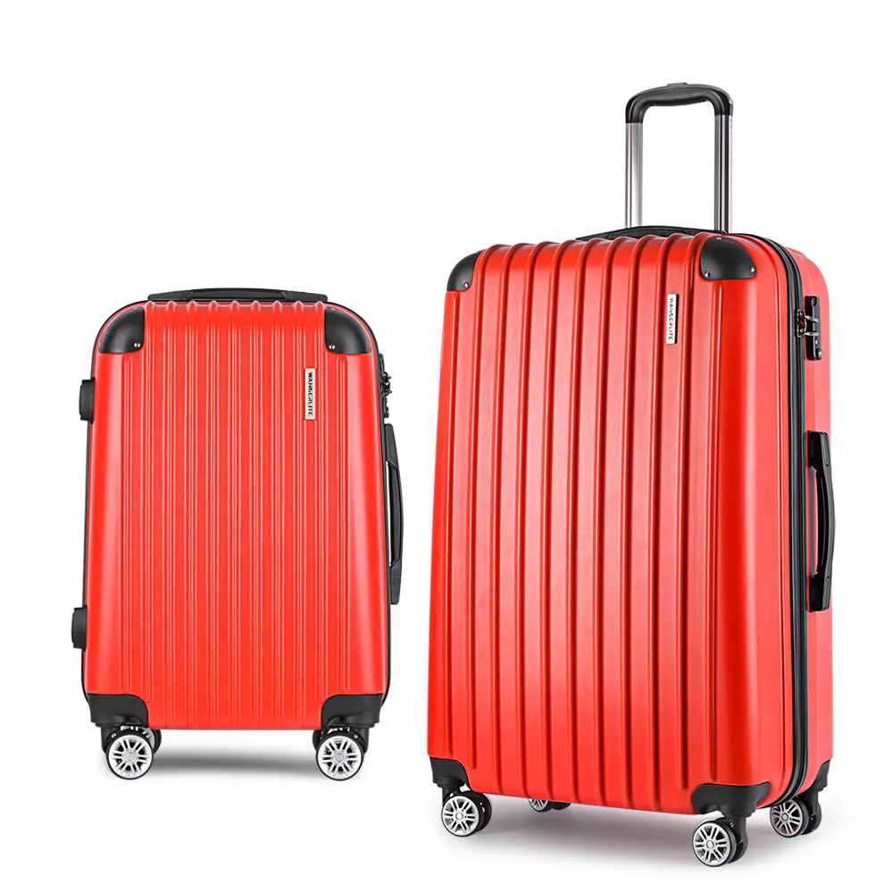 Lightweight Hard-Shell 2pc Luggage Set with TSA Locks - Wanderlite