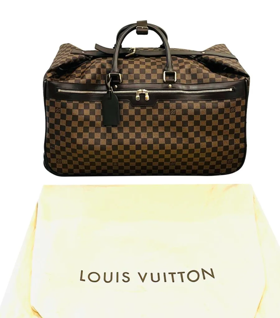 Louis Vuitton Damier Ebene Coated Canvas Eole Convertible Rolling Luggage Bag