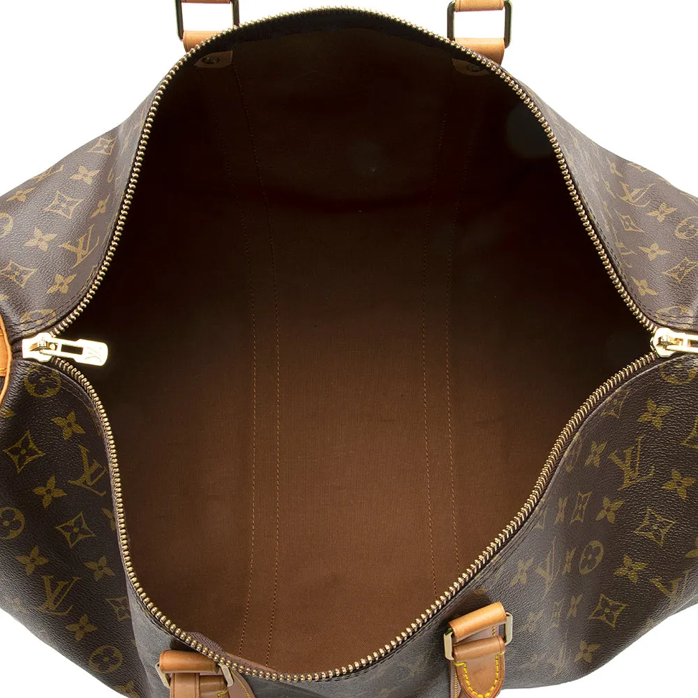 Louis Vuitton Vintage Monogram Canvas Keepall Bandouliere 50 Duffel Bag (SHF-20375)